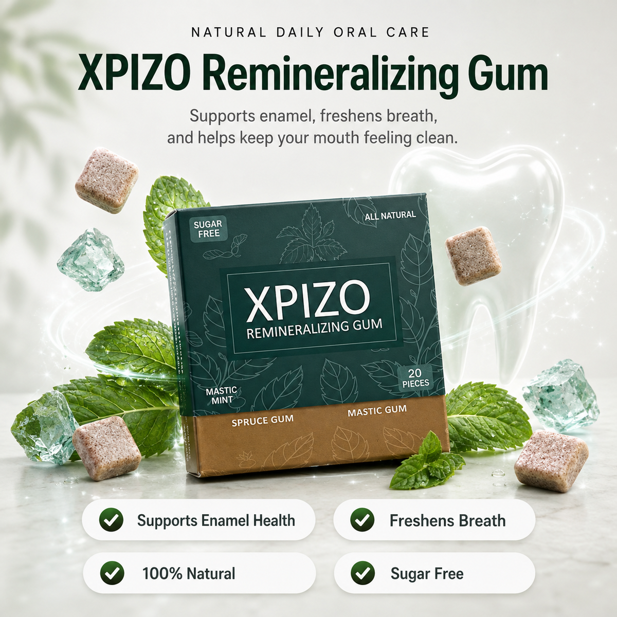 Xpizo™ All Natural Remineralizing Gum 2.0